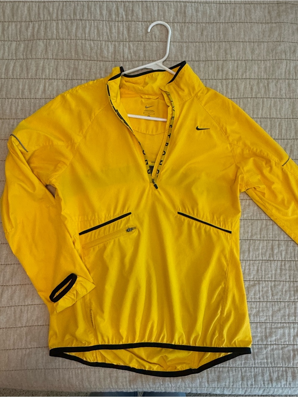 Nike Yellow Half-Zip Pullover with Black Accents